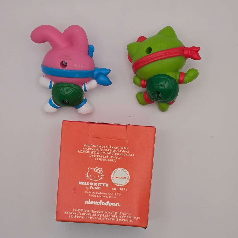 Sanrio McDonald's TMNT My Melody Hello Kitty Set of 2 Figures - Picture 2 of 3